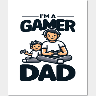 Gamer Dad and Son Duo: Father's Day Special Posters and Art